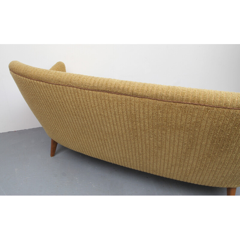 Vintage cocktail sofa in yellow - 1950s