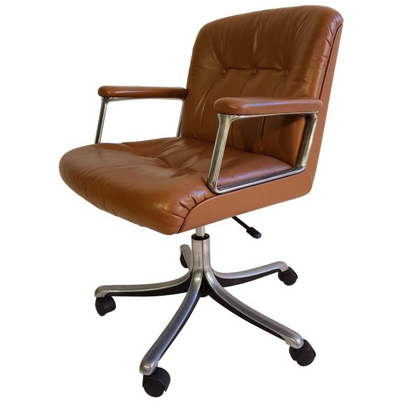 Vintage Office Chair P128 model by Osvaldo Borsani for Tecno - 1970s