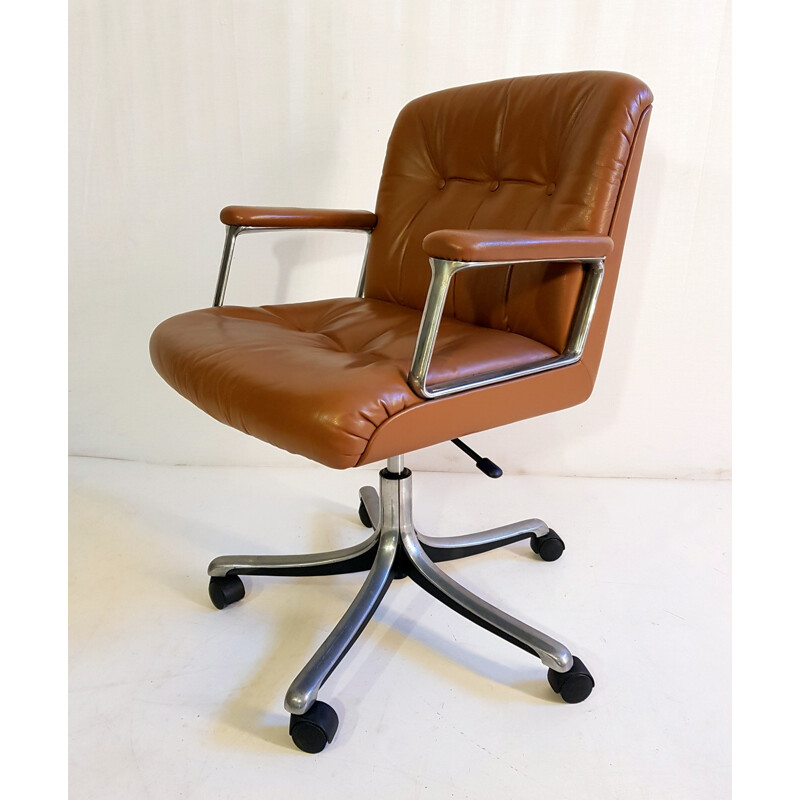 Vintage Office Chair P128 model by Osvaldo Borsani for Tecno - 1970s