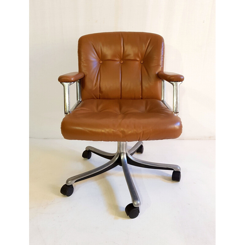 Vintage Office Chair P128 model by Osvaldo Borsani for Tecno - 1970s