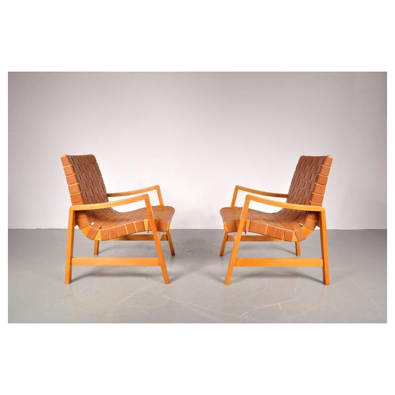 Pair of "Vostra" armhairs by Jens Risom for Knoll International - 1940s