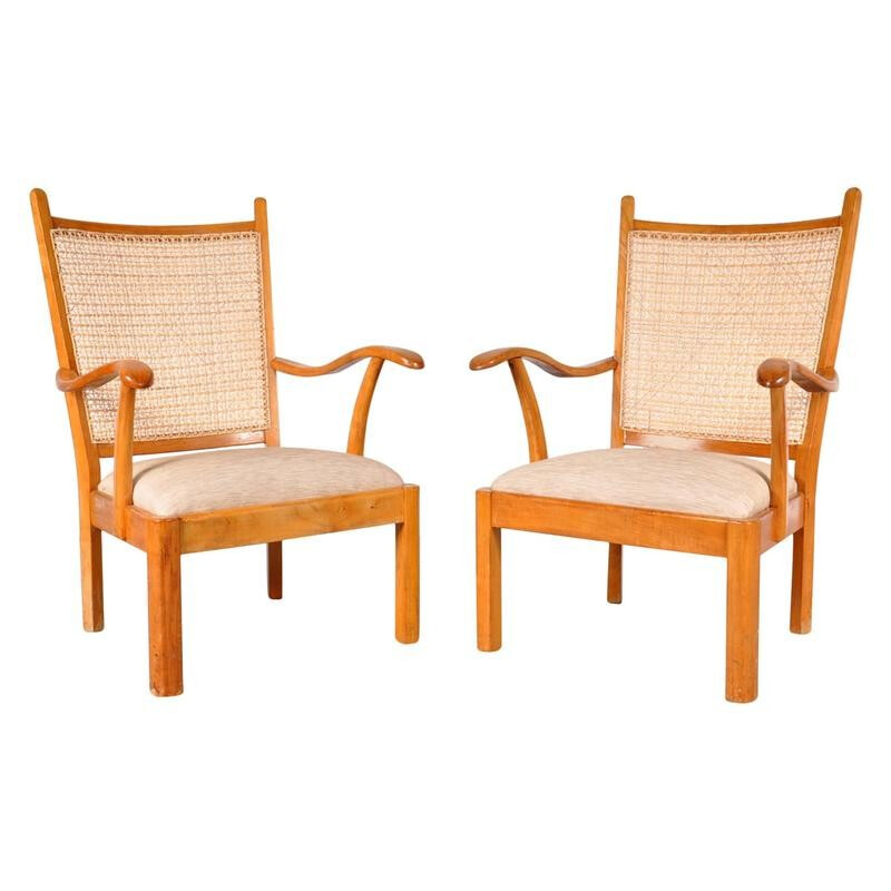 Set of 2 armchairs by Bas Van Pelt for My Home - 1940s