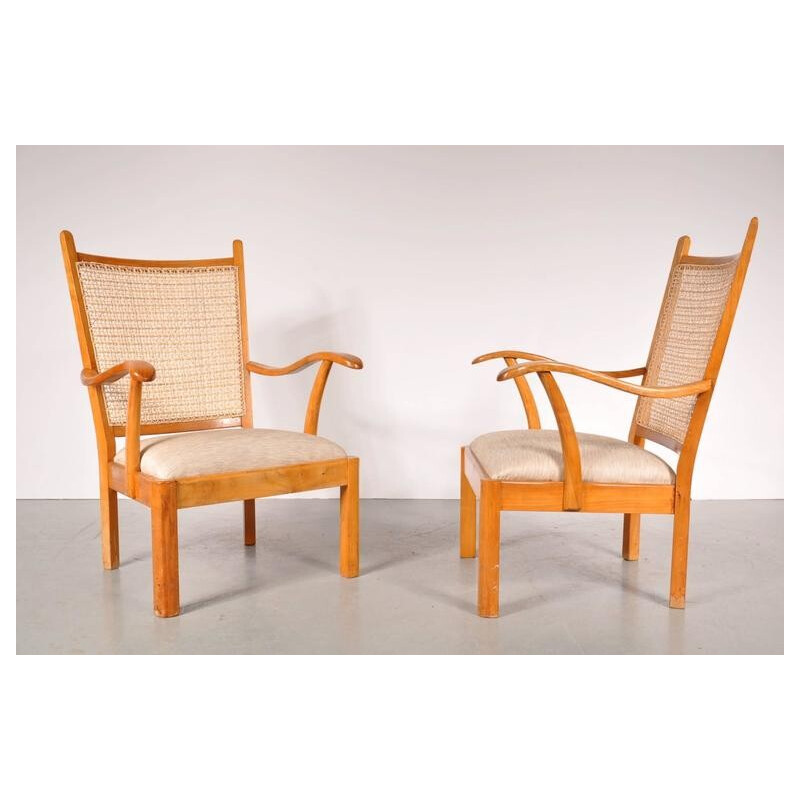 Set of 2 armchairs by Bas Van Pelt for My Home - 1940s