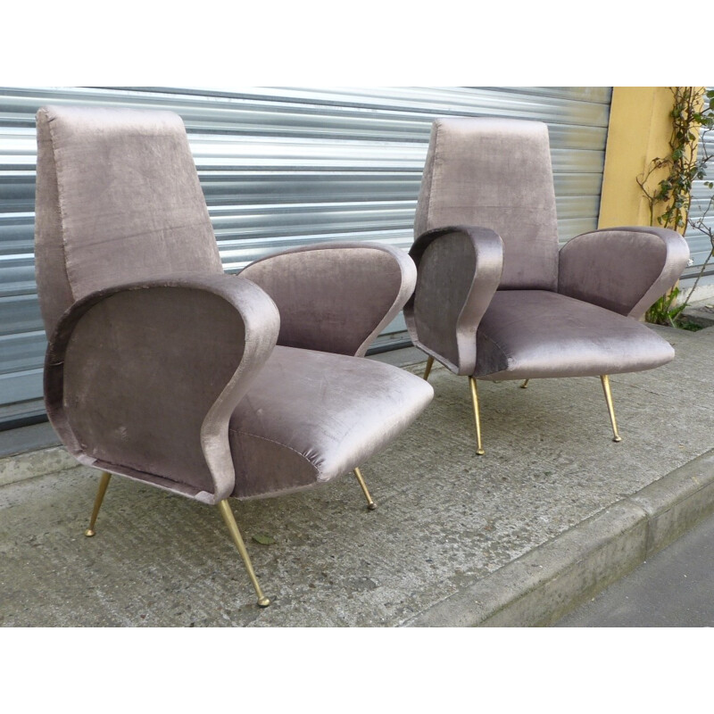 Pair of Italian armchairs - 1960s