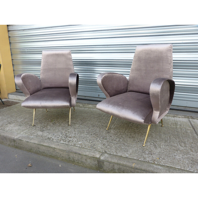 Pair of Italian armchairs - 1960s
