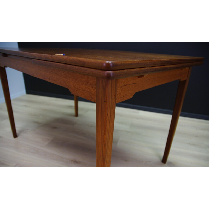 Extendable vintage dining table in teak - 1960s