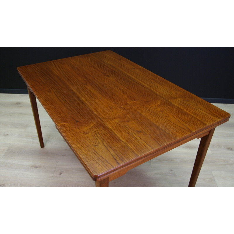 Extendable vintage dining table in teak - 1960s