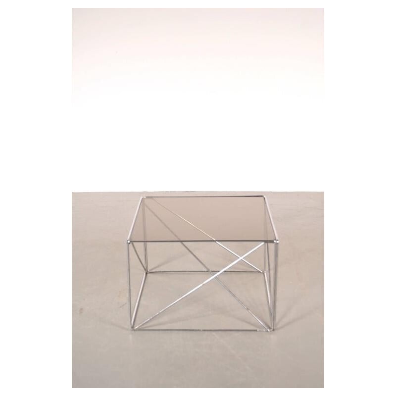 Vintage side table by Max Sauze for his collection "Isocele", France 1970