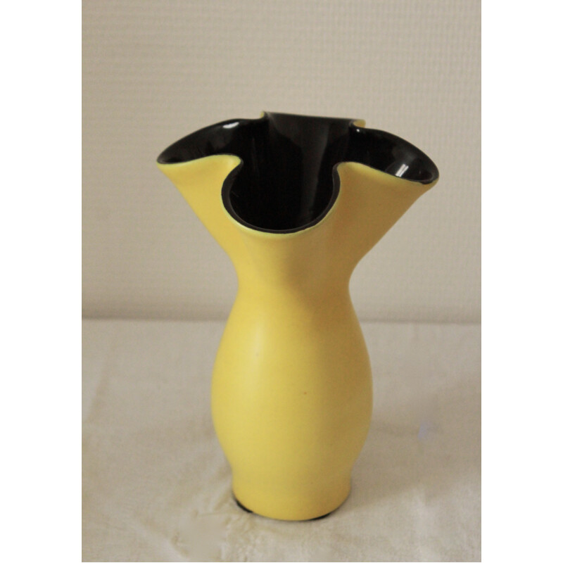 Vintage corolla vase by Elchinger - 1950s