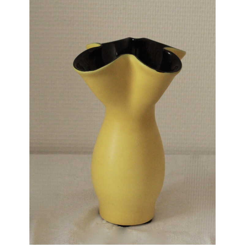 Vintage corolla vase by Elchinger - 1950s