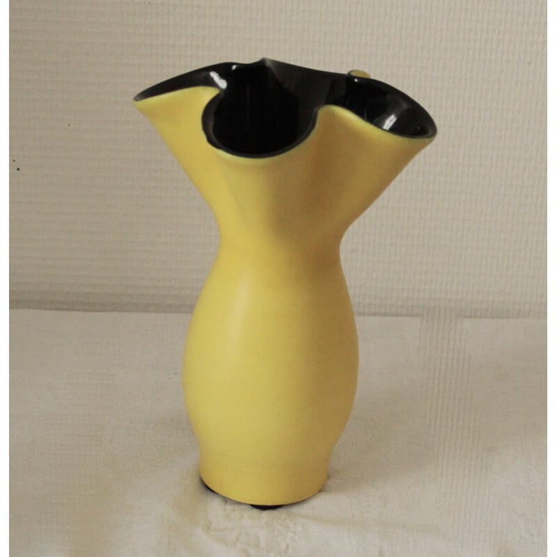 Vase corolle vintage par Elchinger - 1950