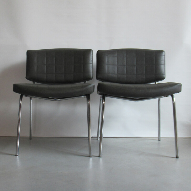 Pair of council  chairs by Pierre Guariche for Meurop - 1960s
