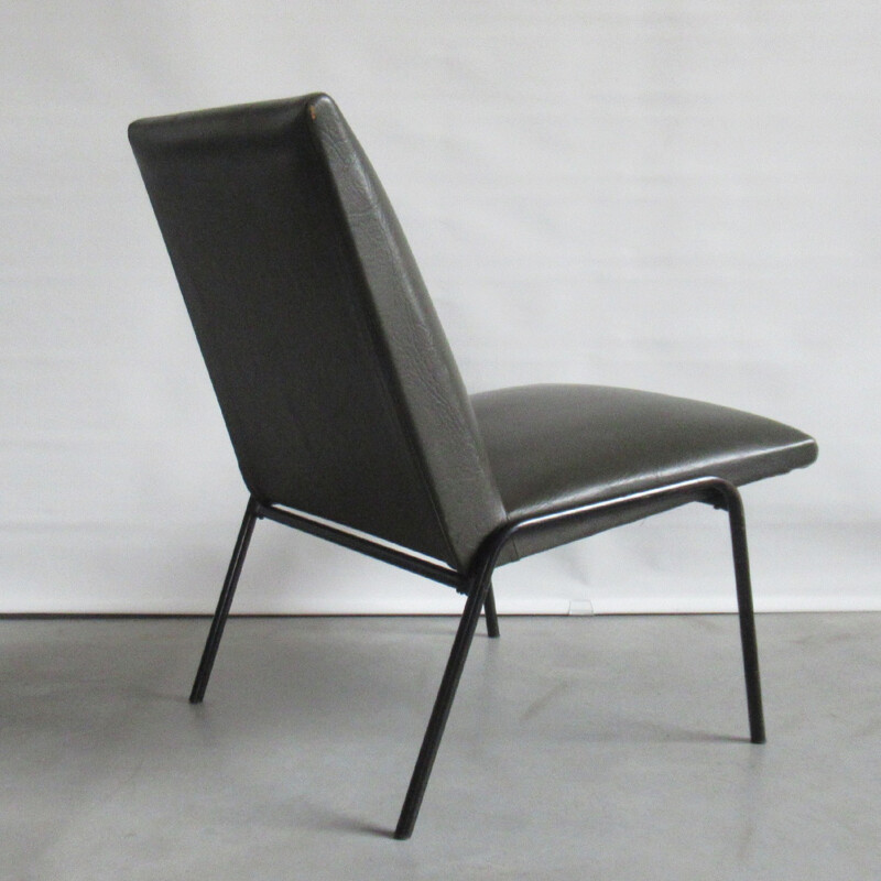 Robert low chair and Taureau Ottoman by Pierre Guariche for Meurop - 1960s