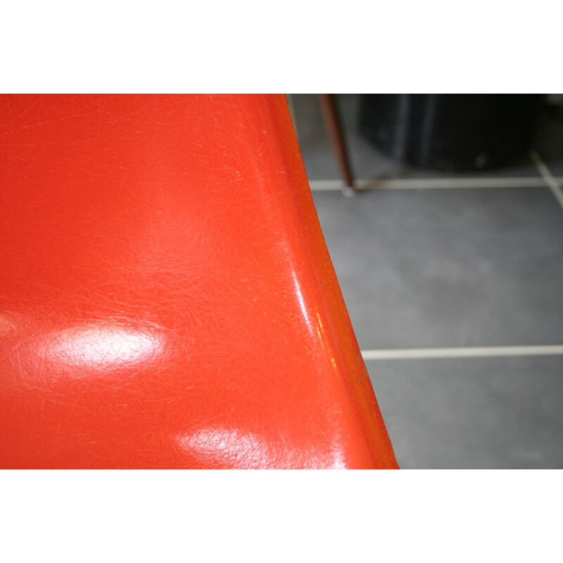 Chaise "DSW" orange, Charles & Ray EAMES - années 70 