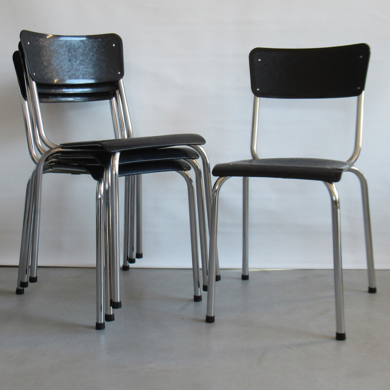 Set of C59 chairs by Pierre Guariche for Meurop - 1960s