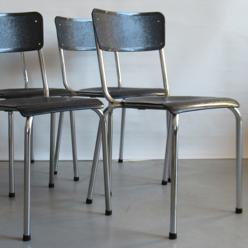 Set of C59 chairs by Pierre Guariche for Meurop - 1960s