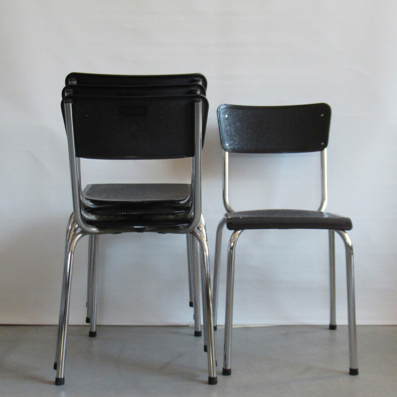 Set of C59 chairs by Pierre Guariche for Meurop - 1960s