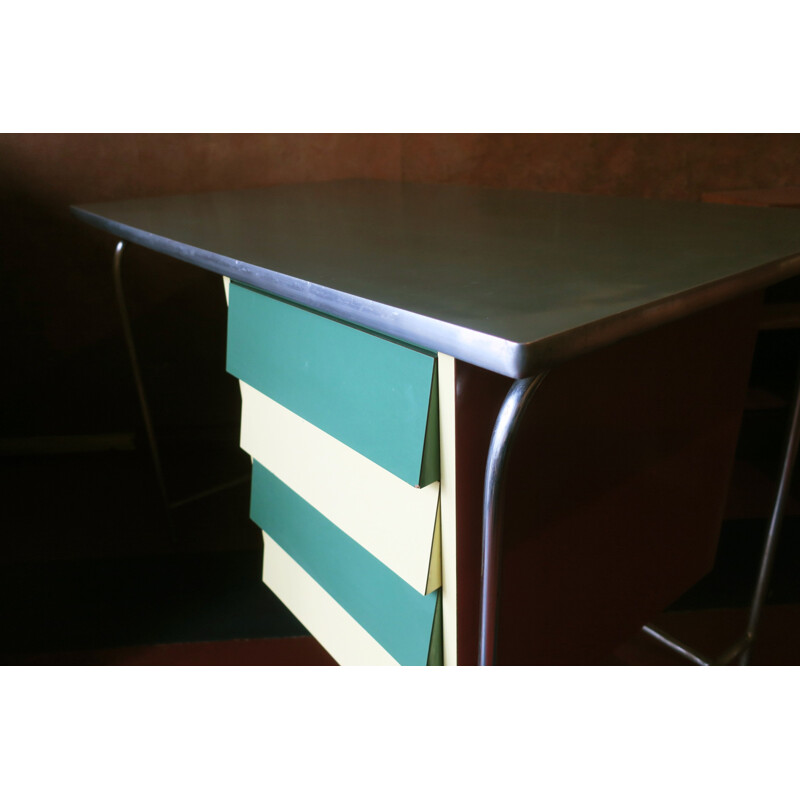 Italian Tubular Steel and Formica Desk - 1950s