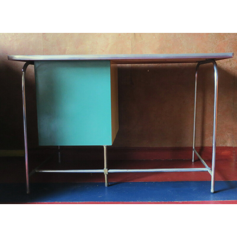 Italian Tubular Steel and Formica Desk - 1950s