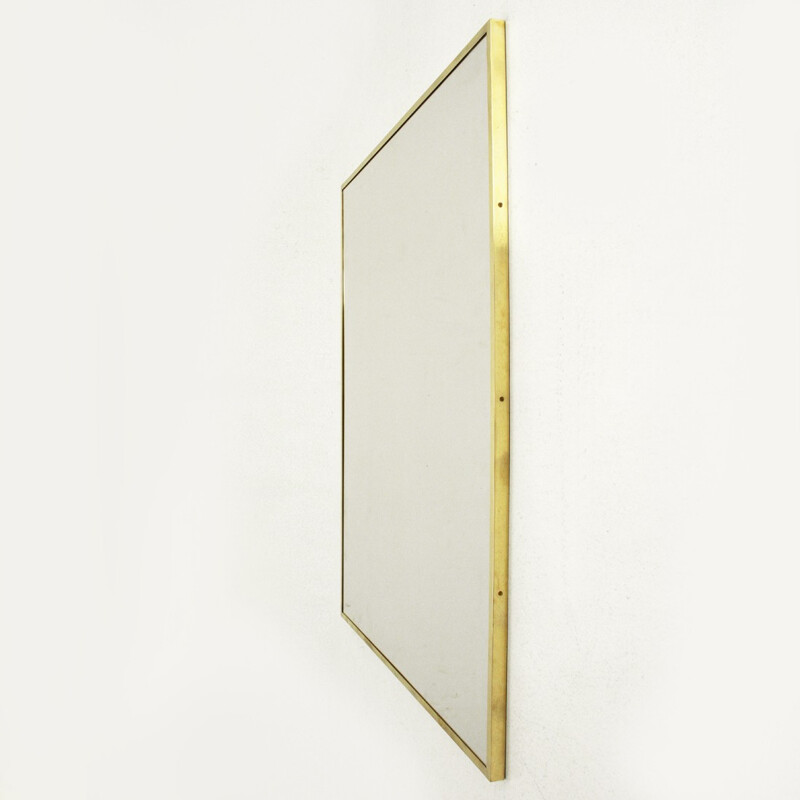 Miroir rectangulaire en laiton - 2000