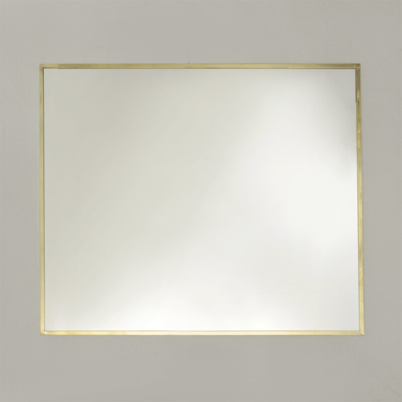 Miroir rectangulaire en laiton - 2000
