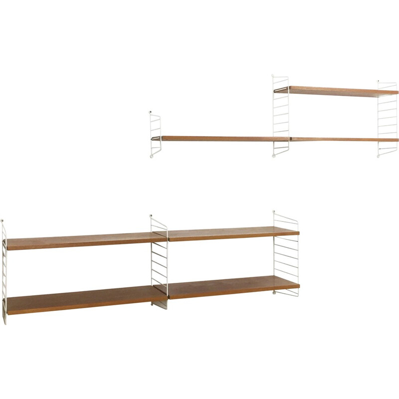 Swedish teak Wall Unit by Kajsa & Nils Strinning for String Design AB - 1960s