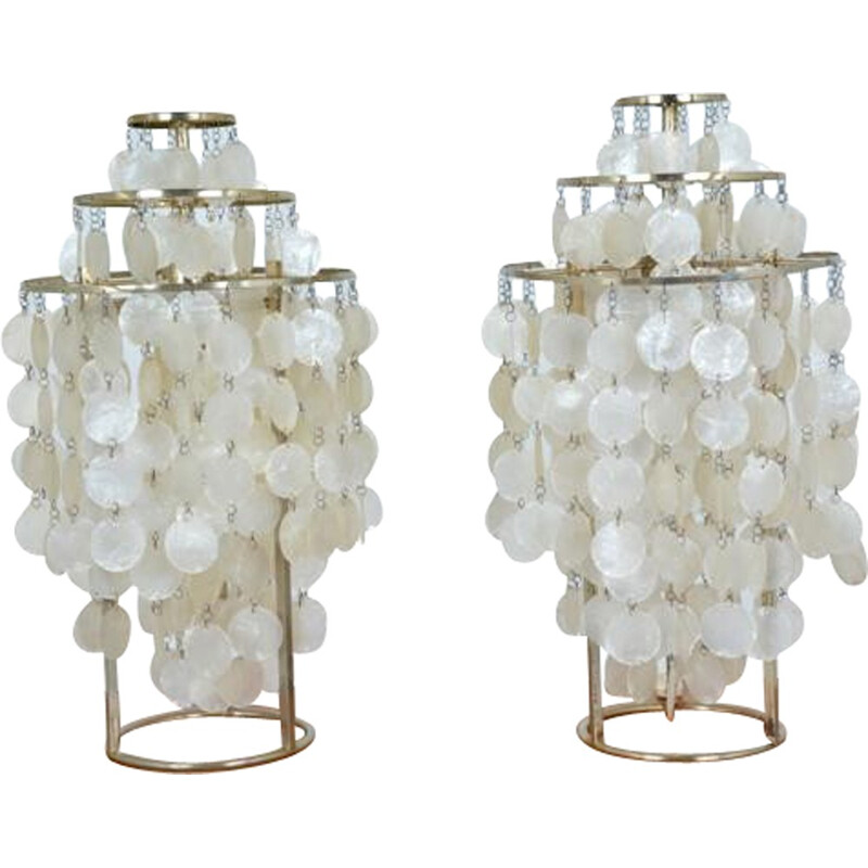 Pair of Fun model table lamps by Verner PANTON - 1960s