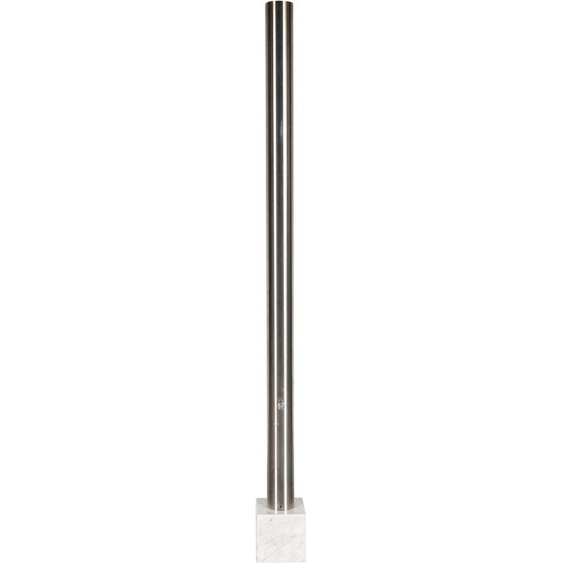 Aluminium floor lamp on marble base - 1960s