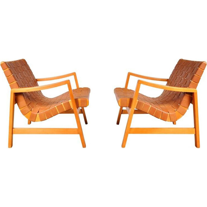 Pair of "Vostra" armhairs by Jens Risom for Knoll International - 1940s