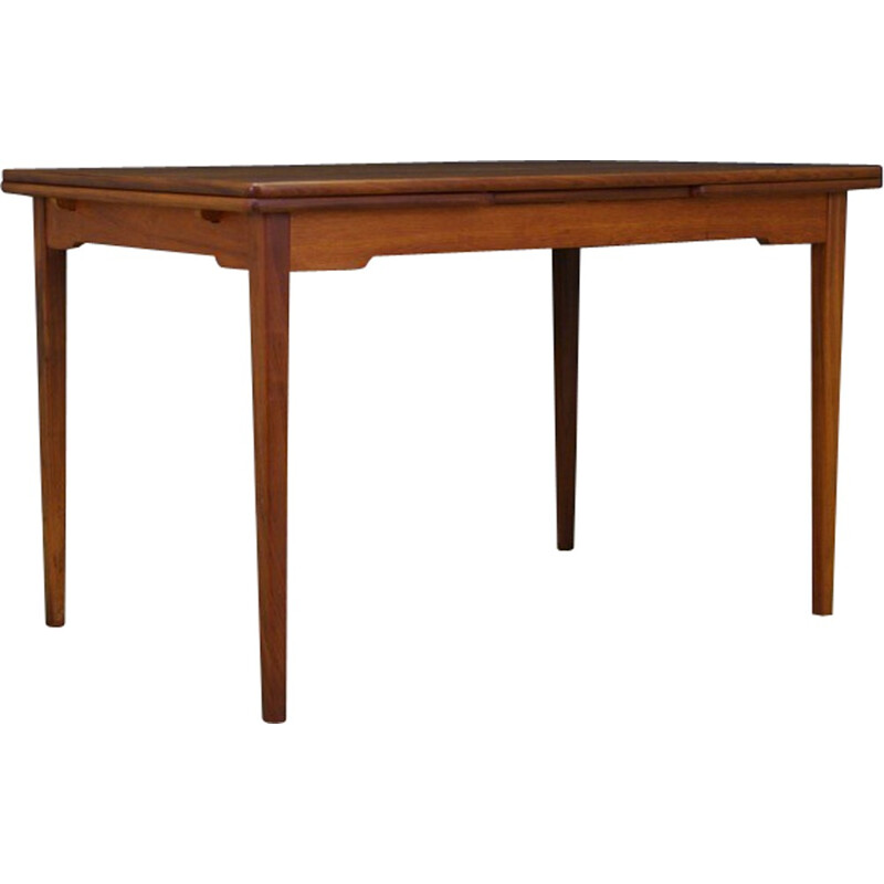 Extendable vintage dining table in teak - 1960s