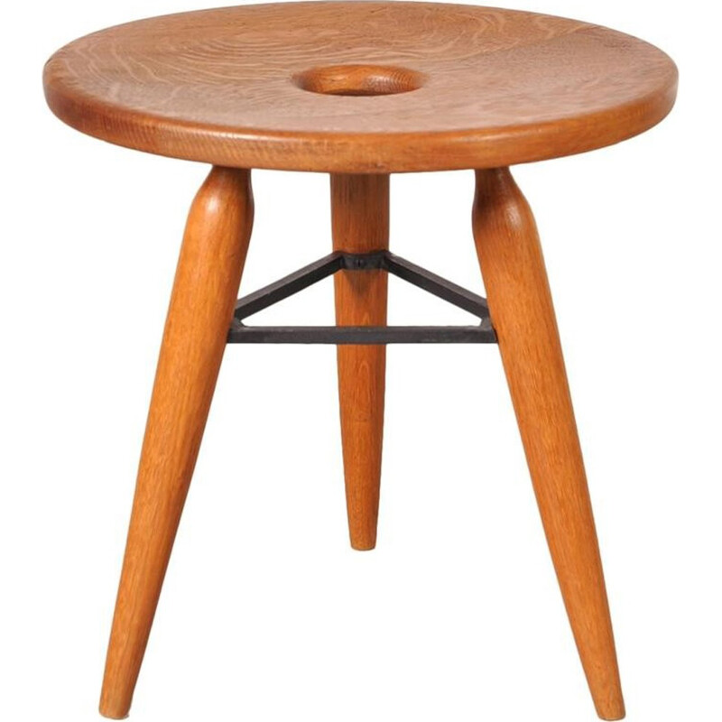 Vintage French tripod stool - 1950s