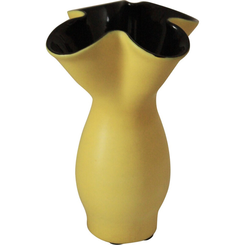 Vintage corolla vase by Elchinger - 1950s