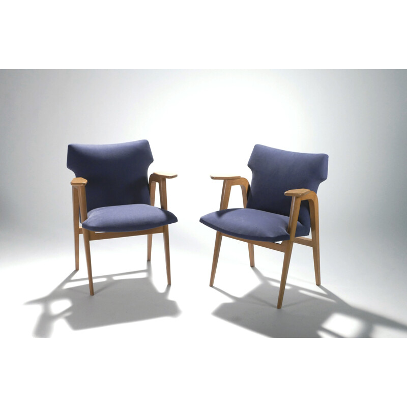 Pair of armchairs Roger Landault - 1950s
