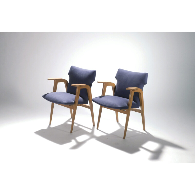 Pair of armchairs Roger Landault - 1950s