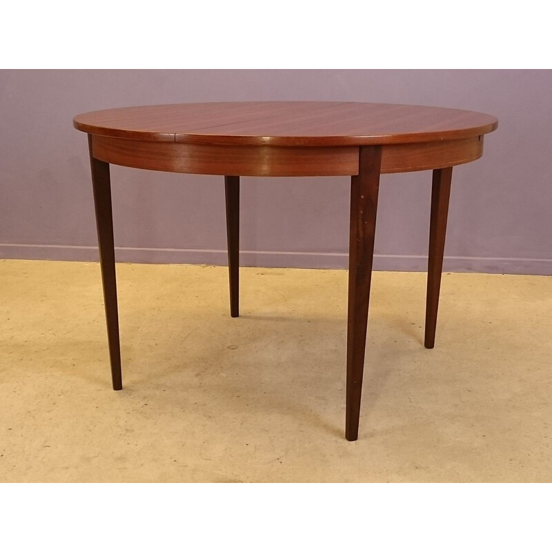 Scandinavian Round Dining Table with Lanyard - 1950s