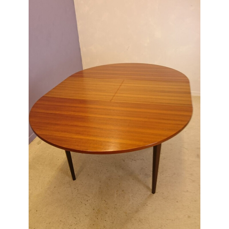 Scandinavian Round Dining Table with Lanyard - 1950s