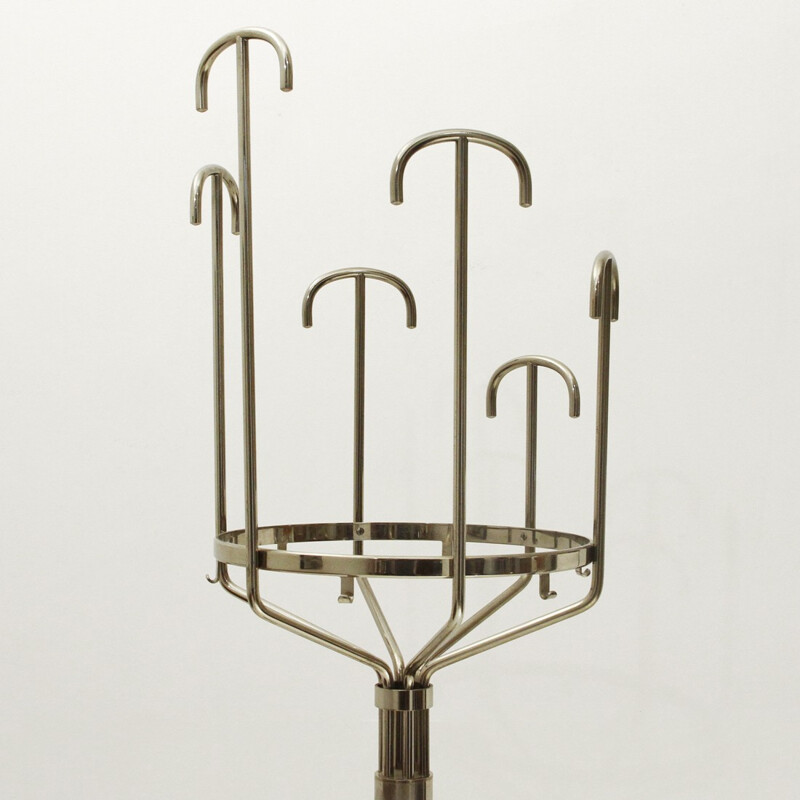 Melpomene chromed brass coat Hanger by BBPR for Artemide - 1970s