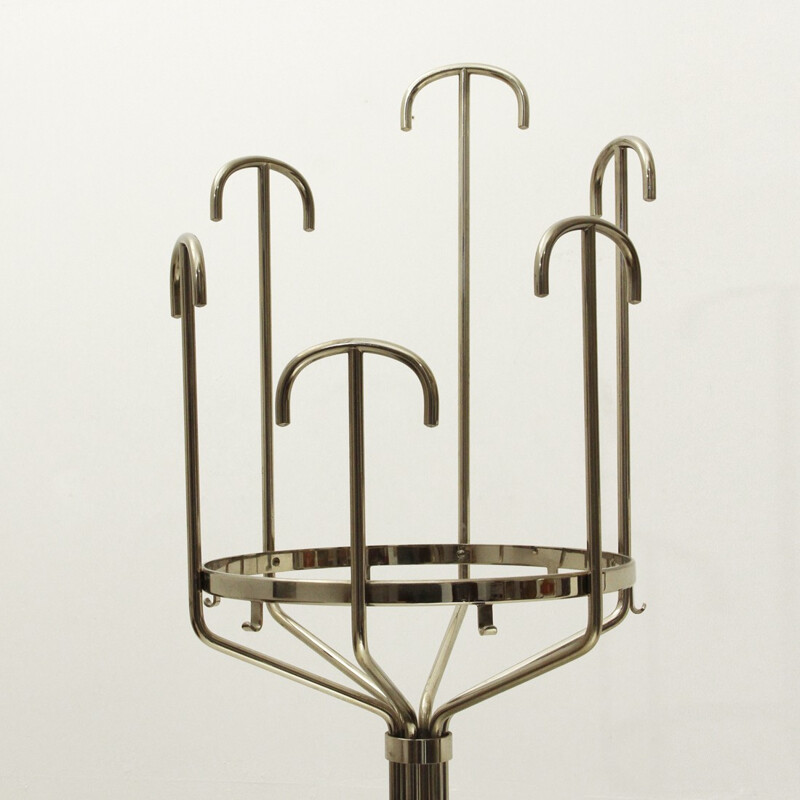 Melpomene chromed brass coat Hanger by BBPR for Artemide - 1970s