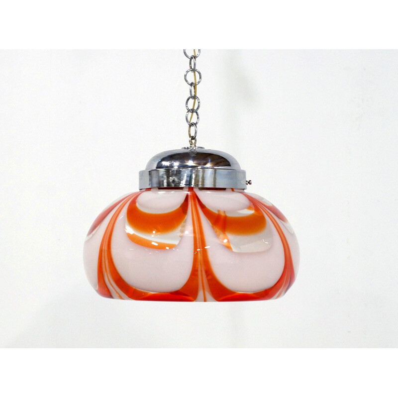 Large Italian Murano Glass Pendant Light by Carlo Nason for Mazzega - 1960s