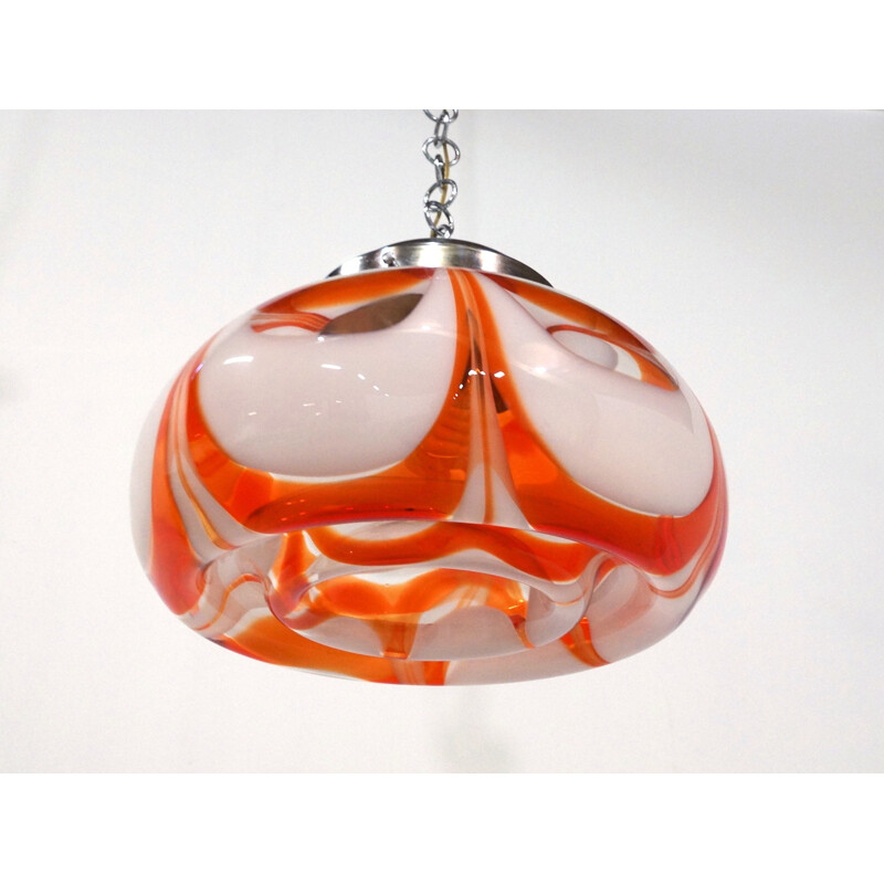 Large Italian Murano Glass Pendant Light by Carlo Nason for Mazzega - 1960s