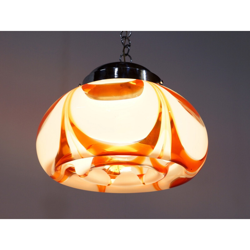 Large Italian Murano Glass Pendant Light by Carlo Nason for Mazzega - 1960s