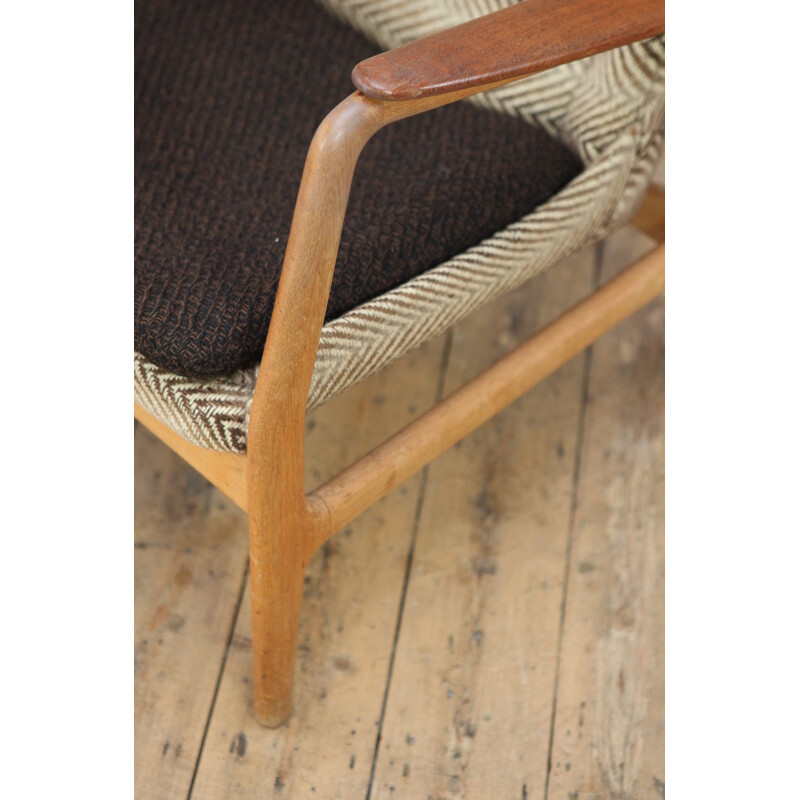 Oak and teak armchair by Aksel Bender Madsen for Bovenkamp - 1950s