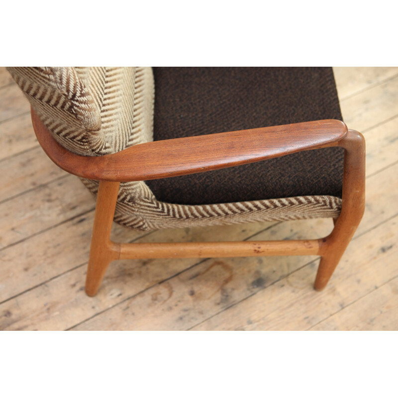 Oak and teak armchair by Aksel Bender Madsen for Bovenkamp - 1950s