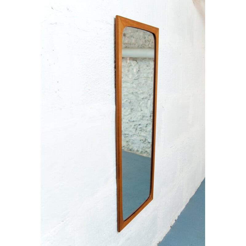 Large rectangular Scandinavian mirror - 1960s