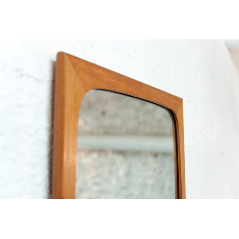 Large rectangular Scandinavian mirror - 1960s