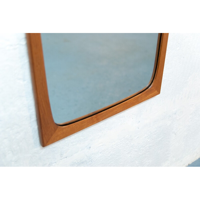 Large rectangular Scandinavian mirror - 1960s