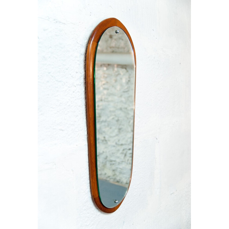 Vintage Scandinavian Oblong Mirror - 1960s