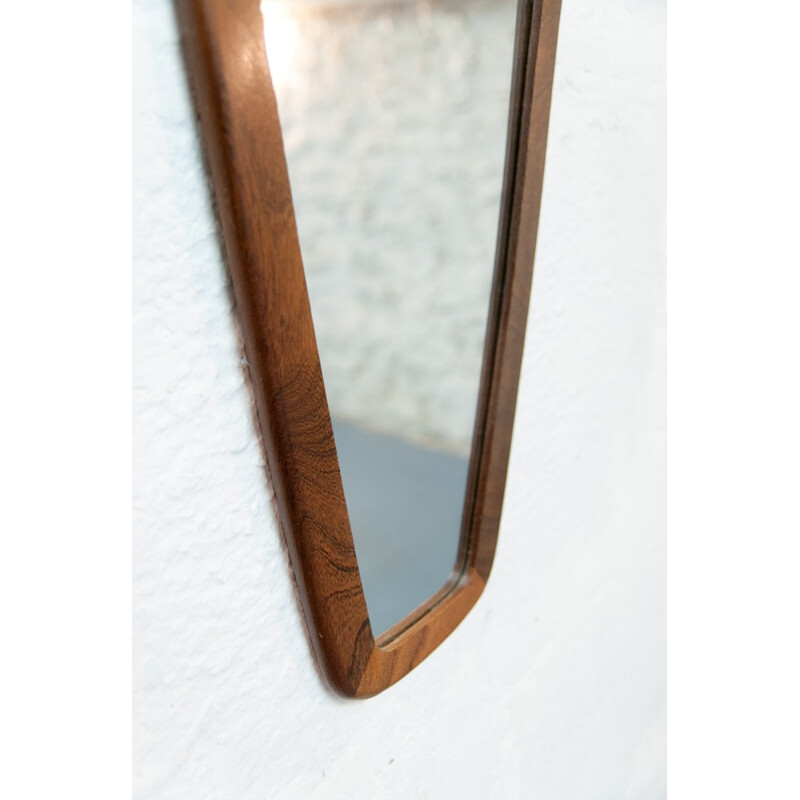 Vintage Asymmetric Scandinavian Mirror - 1950s