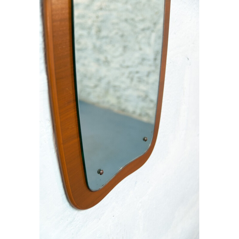Vintage Scandinavian Ovoid Mirror - 1960s