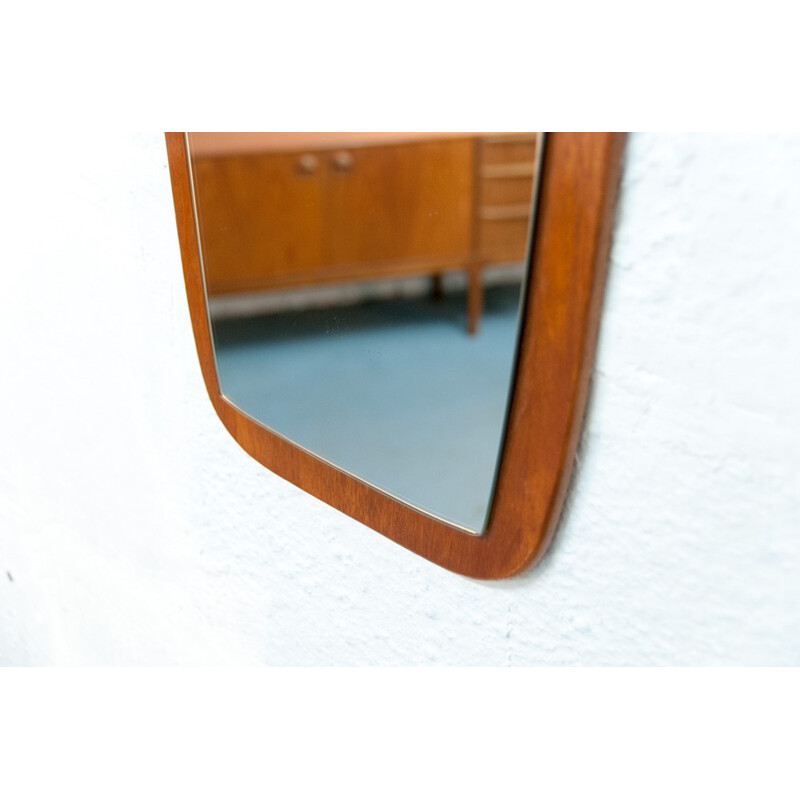 Scandinavian vintage flared mirror - 1960s